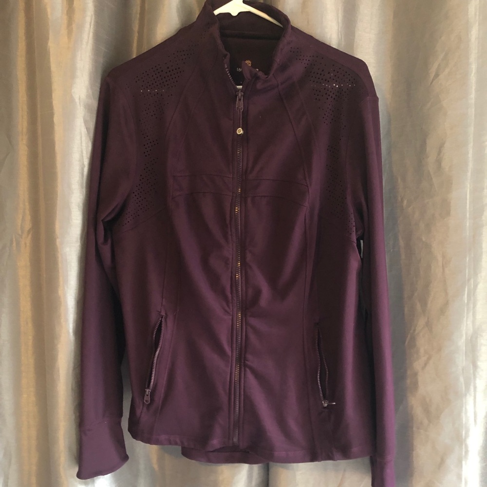 Deep purple athletic zip up